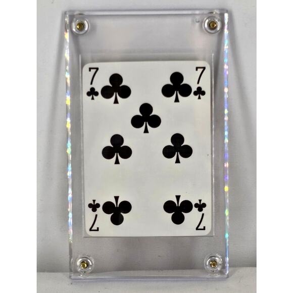 LOUIS VUITTON LV LUCKY 7 CLOVER COLLECTIBLE PLAYING CARD – ENCASED DISPLAY - Picture 2 of 5